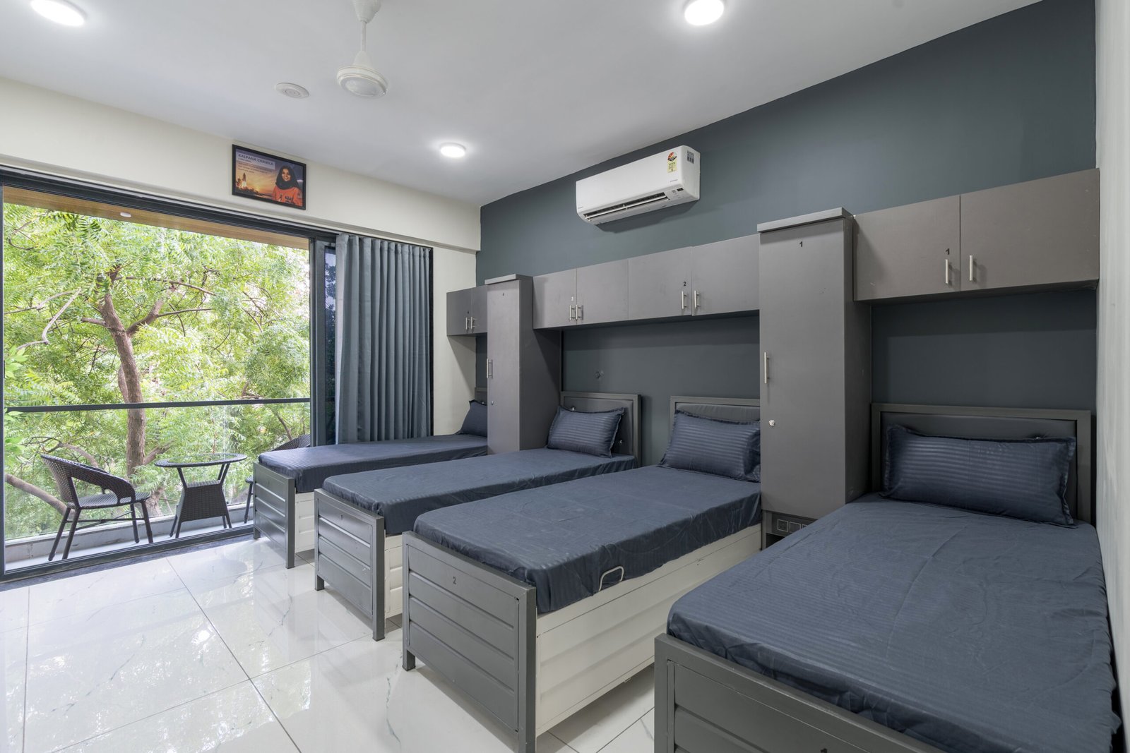 Female PG room in Ahmedabad with modern furniture